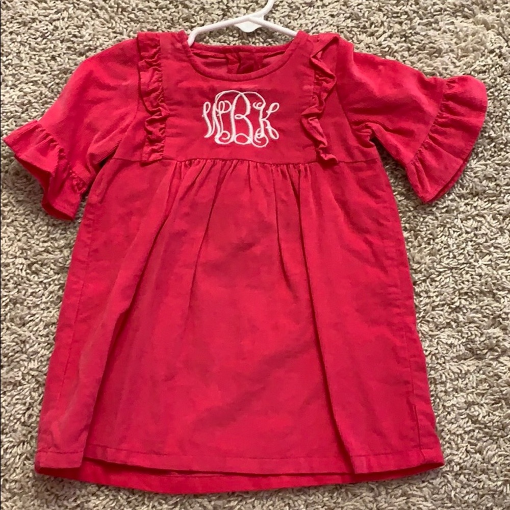 Southern sunshine Monogram corduroy dress
